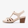 Womens Kymber Glow Cream Leather Heeled Sandals Womens Kymber Glow Cream Leather Heeled Sandals