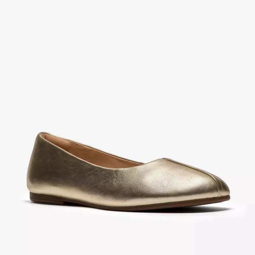Womens Livia Lily Soft Gold Ballet Flats Womens Livia Lily Soft Gold Ballet Flats