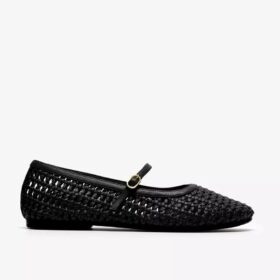 Womens Livia Sky Black Weave Bar Shoes