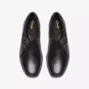 Womens Lynell Slip Black Leather Slip-Ons