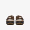 Womens Maelynn Abby Black Leather Flat Sandals