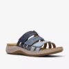 Womens Maelynn Abby Blue Combination Flat Sandals