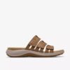 Womens Maelynn Abby Tan Leather Flat Sandals