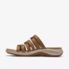 Womens Maelynn Abby Tan Leather Flat Sandals