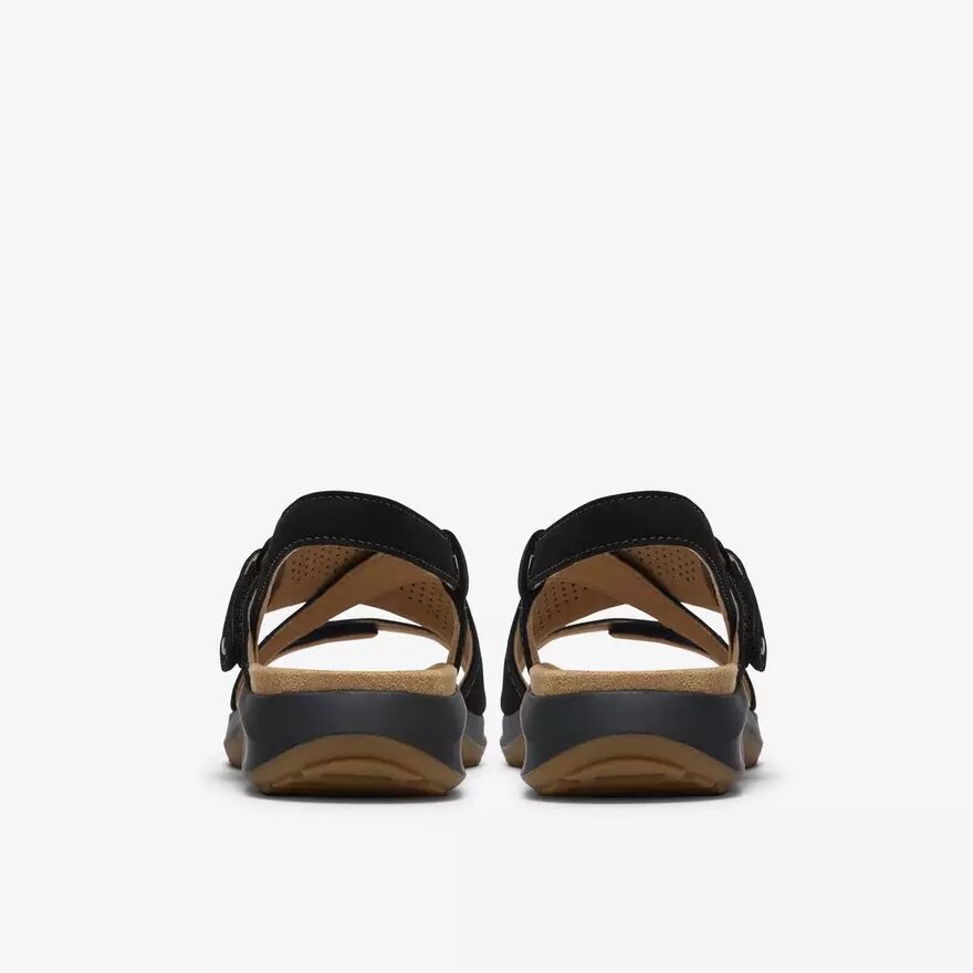 Womens Maelynn Gem Black Nubuck Flat Sandals Womens Maelynn Gem Black Nubuck Flat Sandals