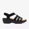 Womens Merliah2 Ruby Black Leather Wedges