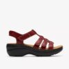 Womens Merliah2 Ruby Red Leather Wedges