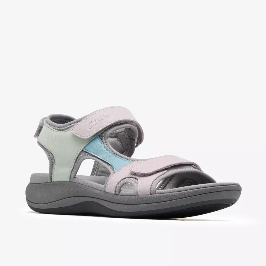 Womens Mira Bay Grey/Green Strappy Sandals Womens Mira Bay Grey/Green Strappy Sandals