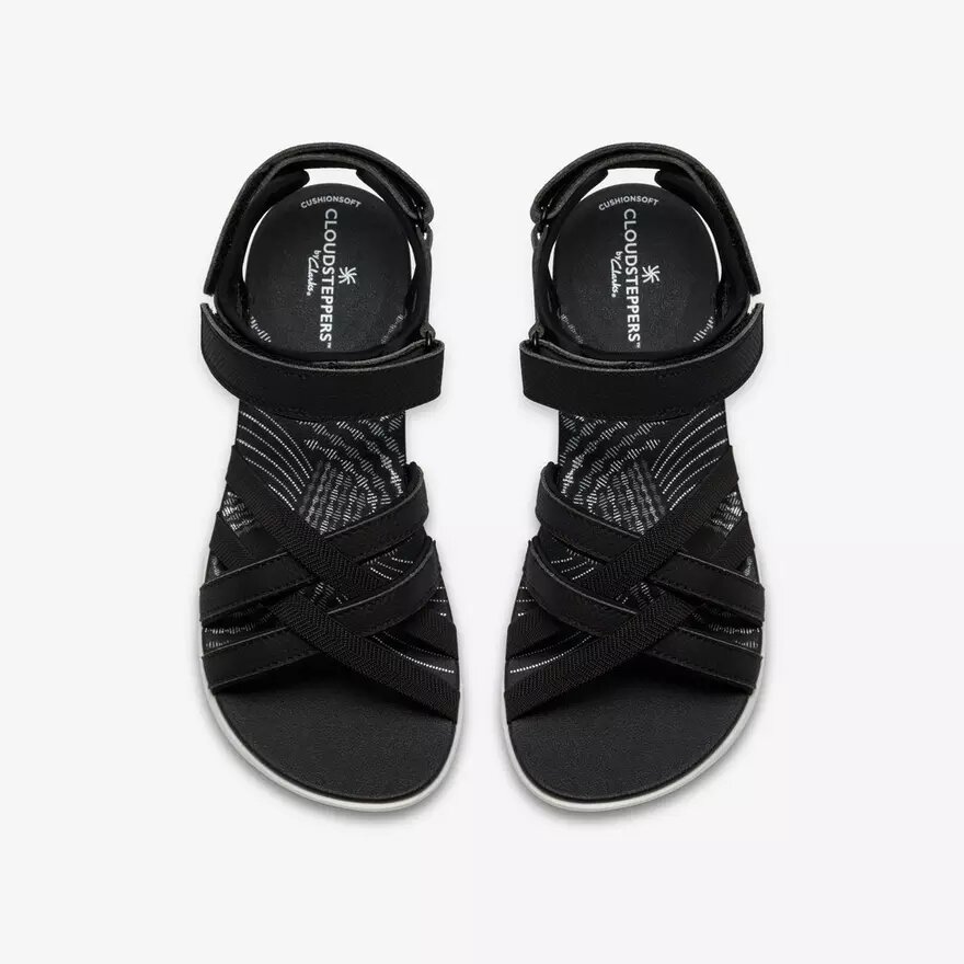 Womens Mira Shore Black Strappy Sandals Womens Mira Shore Black Strappy Sandals