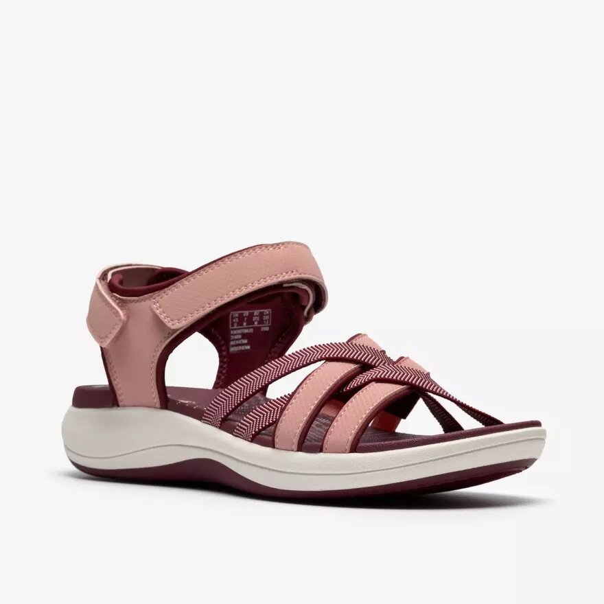 Womens Mira Shore Maroon Strappy Sandals Womens Mira Shore Maroon Strappy Sandals