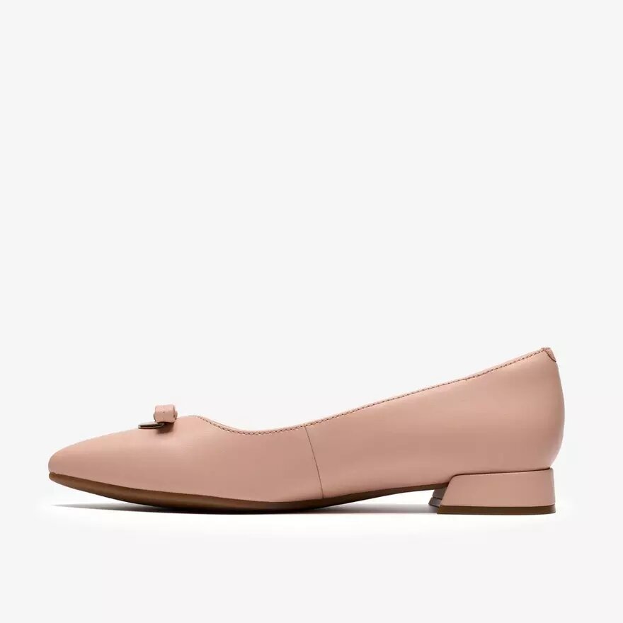 Womens Natalyn Trim Light Pink Leather Slip-Ons Womens Natalyn Trim Light Pink Leather Slip-Ons