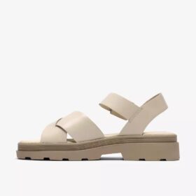 Womens Orinoco3 Cross Cream Leather Flat Sandals