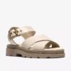 Womens Orinoco3 Cross Cream Leather Flat Sandals Womens Orinoco3 Cross Cream Leather Flat Sandals