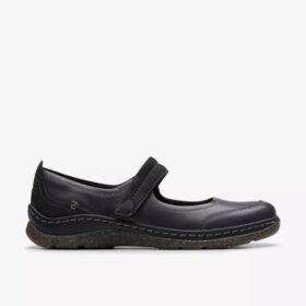Womens Orlene Jane Black Leather Mary Janes