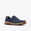 Womens Orlene Slip Navy Nubuck Slip-Ons