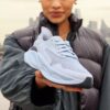 Womens Pace Walk Light Blue Sneakers