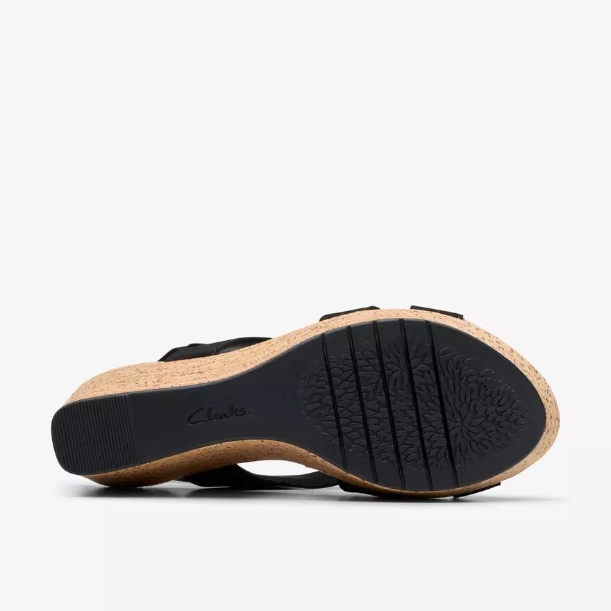 Womens Rose Style Black Nubuck Wedges Womens Rose Style Black Nubuck Wedges