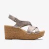 Womens Rose Style Taupe Metallic Wedges Womens Rose Style Taupe Metallic Wedges