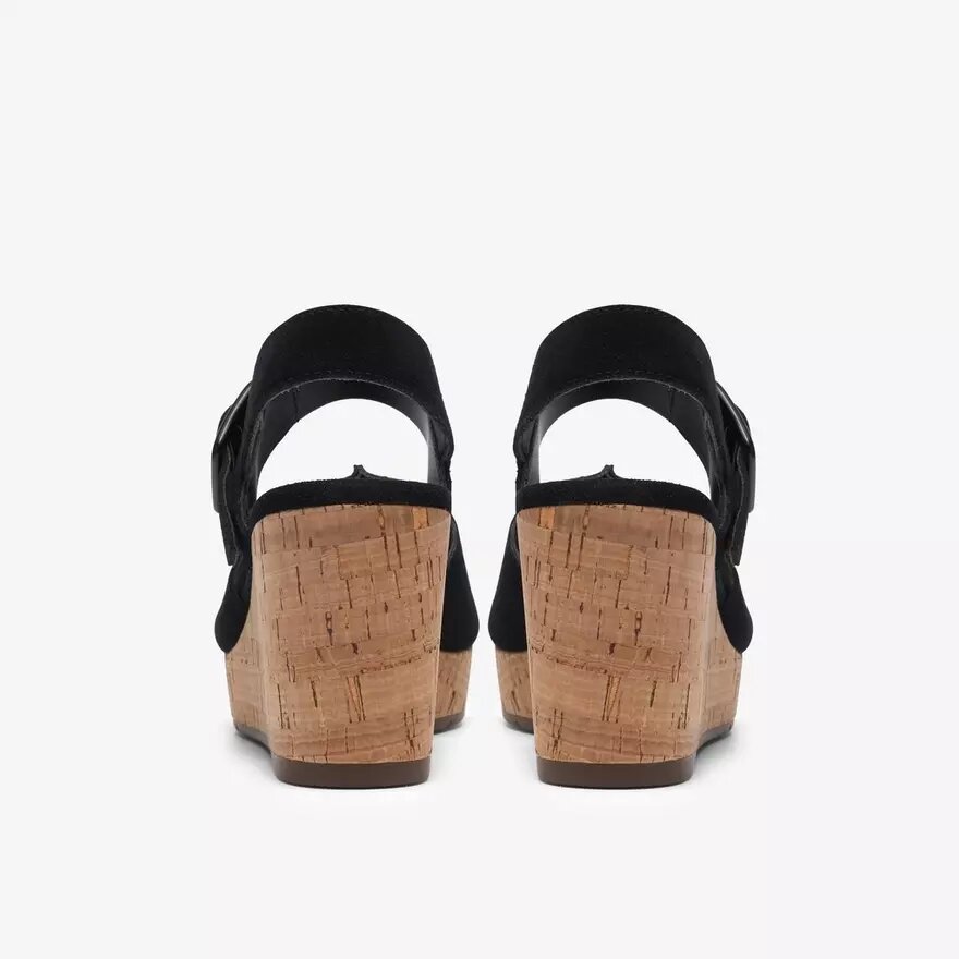 Womens Sabina Dream Black Suede Wedges Womens Sabina Dream Black Suede Wedges