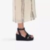 Womens Sabina Hope Black Leather Wedges Womens Sabina Hope Black Leather Wedges
