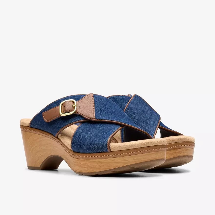 Womens Seannah Nora Dark Denim Wedges Womens Seannah Nora Dark Denim Wedges