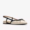 Womens Sensa15 Bow Cream Leather Sling Back