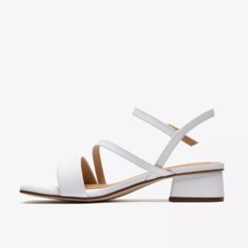 Womens Serina35 Strap White Leather Strappy Sandals