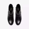 Womens Shaya Sky Black Leather Ankle Boots