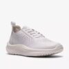 Womens Solevana Style White Leather Sneakers