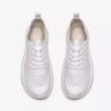 Womens Solevana Style White Leather Sneakers