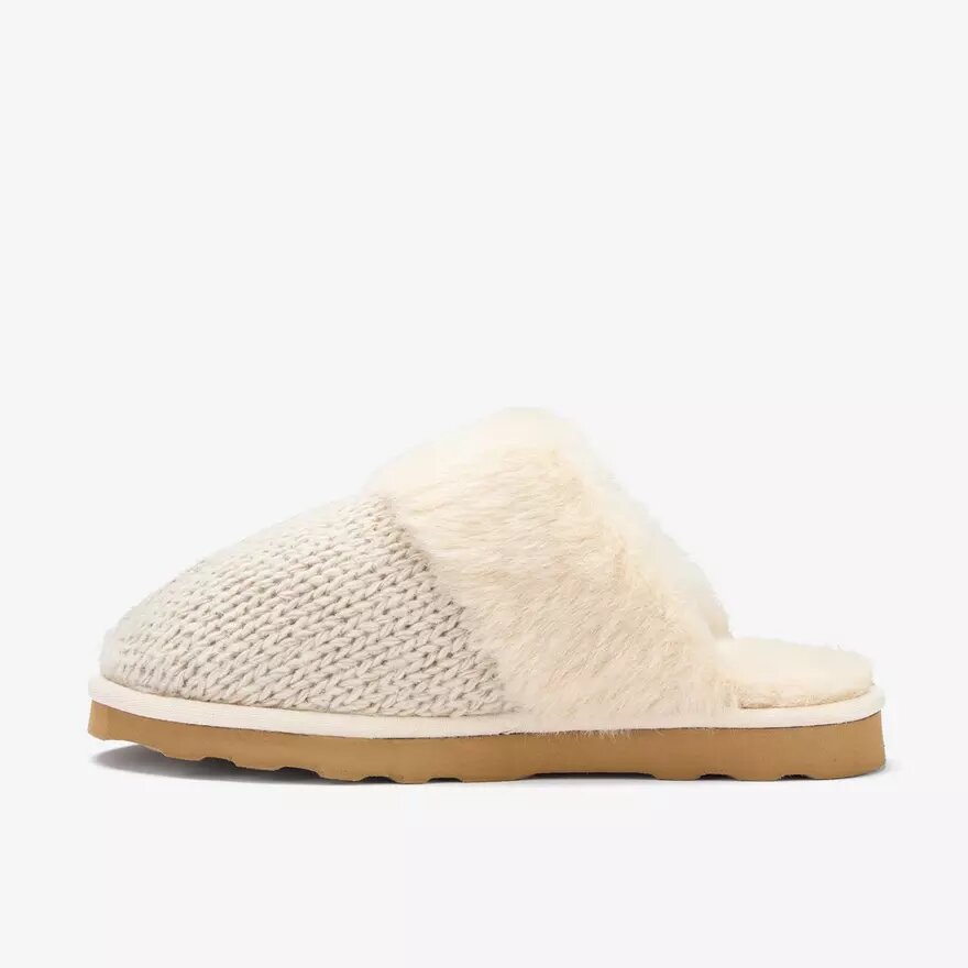 Womens Stockinette Khaki Slippers Womens Stockinette Khaki Slippers