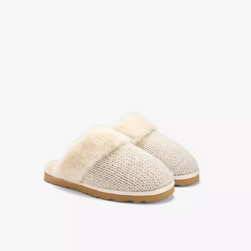 Womens Stockinette Khaki Slippers Womens Stockinette Khaki Slippers