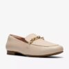 Womens Tamna Iris White Leather Loafer