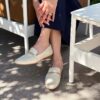 Womens Tamna Iris White Leather Loafer