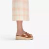 Womens Tessiah Mule2 Tan Leather Wedges