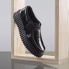 Womens Torhill Bee Black Patent Wallabee
