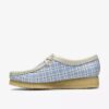 Womens Wallabee Gingham Blue Check