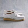 Womens Wallabee White Grain Leather