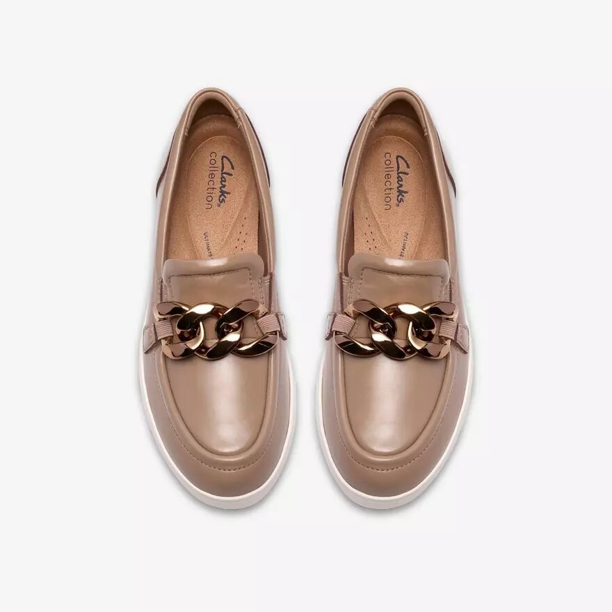 Womens Zylah May Taupe Leather Loafers Us Womens Zylah May Taupe Leather Loafers Us